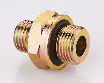 Brass DIN Hydraulic Fittings , O - Ring Metric Pipe Thread Fittings